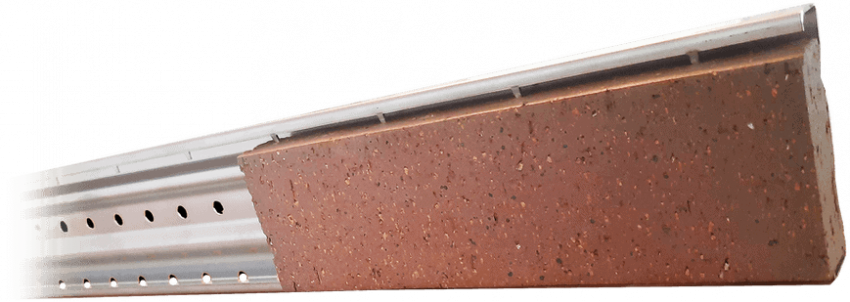 A tehcnical diagram of a single brick sitting in DURUS System trays.